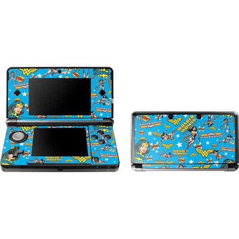 DC Comics Wonder Woman Action pose pattern Nintendo Skins