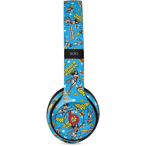DC Comics Wonder Woman Action pose pattern Beats Solo 3 Wireless Skin
