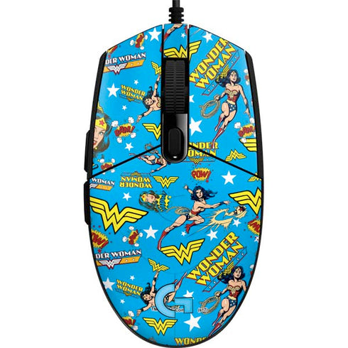 DC Comics Wonder Woman Action pose pattern G203 Prodigy RGB Wired Gaming Mouse Skin
