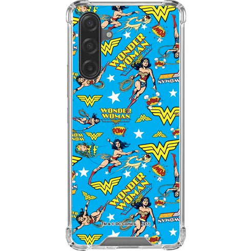 DC Comics Wonder Woman Action pose pattern Galaxy A17 Clear Case