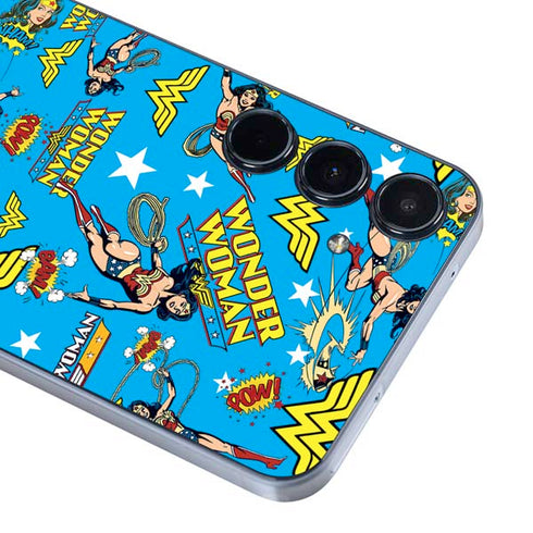 DC Comics Wonder Woman Action pose pattern Galaxy A36 5G Skin