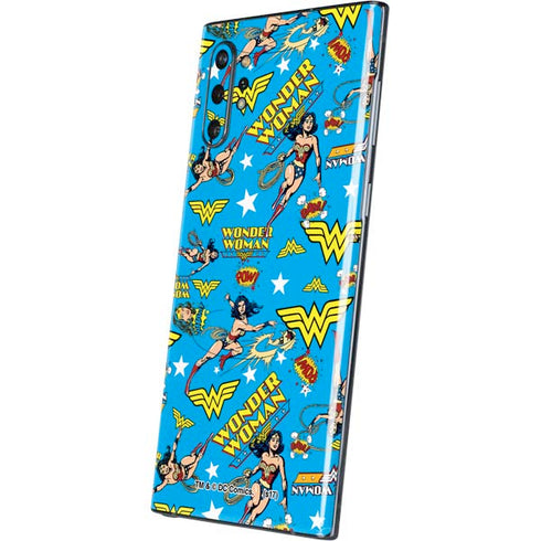 DC Comics Wonder Woman Action pose pattern Galaxy Note 10 Plus Skin