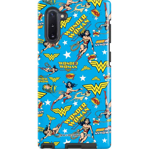 DC Comics Wonder Woman Action pose pattern Galaxy Cases