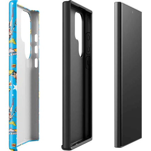 DC Comics Wonder Woman Action pose pattern Galaxy S23 Ultra Pro Case