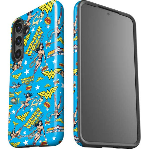 DC Comics Wonder Woman Action pose pattern Galaxy S25 Impact Case