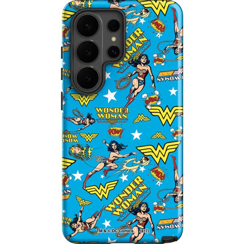 DC Comics Wonder Woman Action pose pattern Galaxy S26 Ultra Impact Case