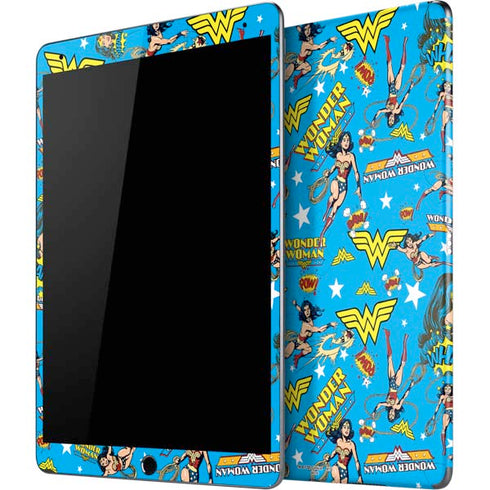 DC Comics Wonder Woman Action pose pattern iPad Skins