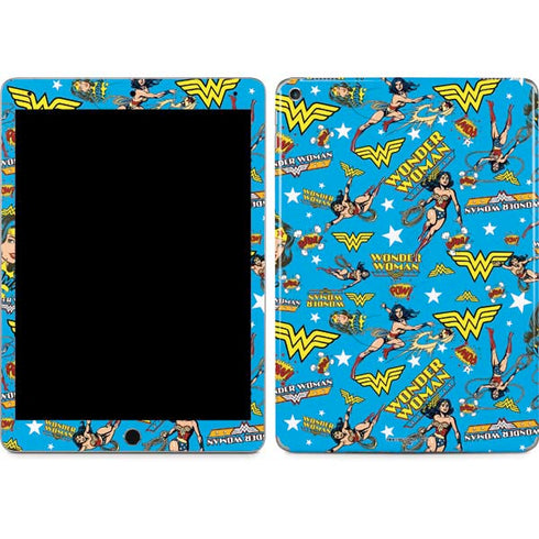 DC Comics Wonder Woman Action pose pattern iPad Skins