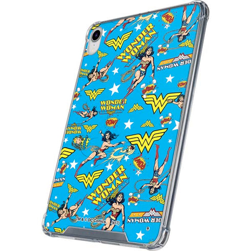 DC Comics Wonder Woman Action pose pattern iPad 11th Gen (2025) Clear Case