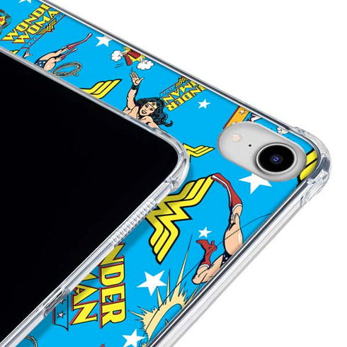 DC Comics Wonder Woman Action pose pattern iPad 11th Gen (2025) Clear Case