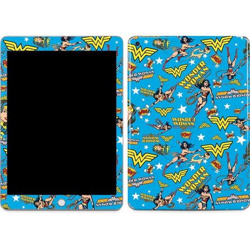 DC Comics Wonder Woman Action pose pattern Apple iPad Skin