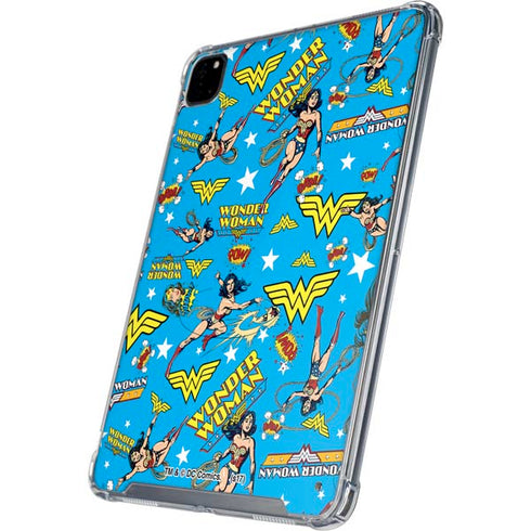 DC Comics Wonder Woman Action pose pattern iPad Cases