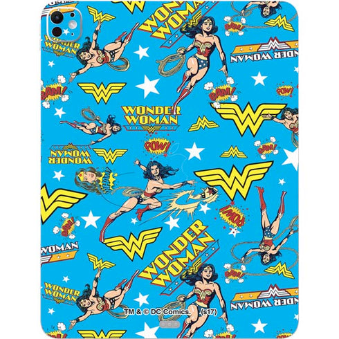 DC Comics Wonder Woman Action pose pattern iPad Pro 13in M4 (2024) Skin