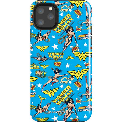 DC Comics Wonder Woman Action pose pattern iPhone Cases