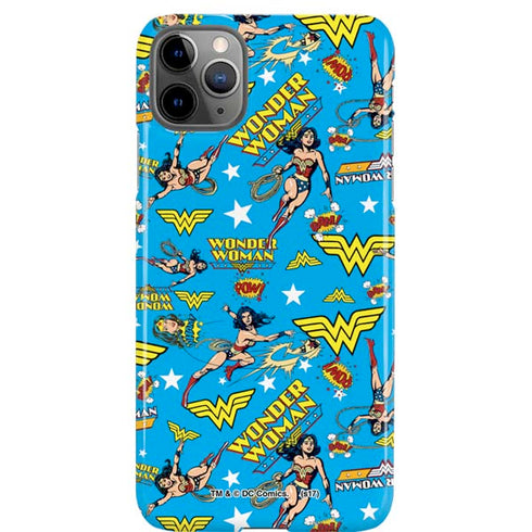 DC Comics Wonder Woman Action pose pattern iPhone Cases