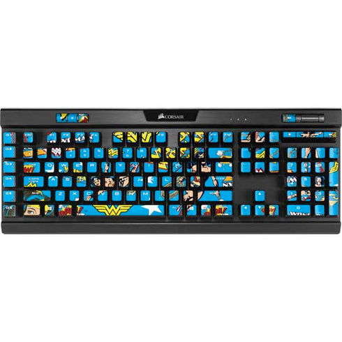 DC Comics Wonder Woman Action pose pattern K95 RGB PLATINUM Mechanical Gaming Keyboard Skin