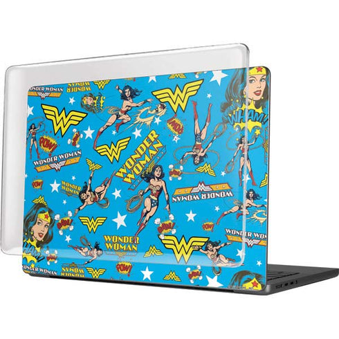 DC Comics Wonder Woman Action pose pattern MacBook Pro 14in (2021-24) Case plus Skin