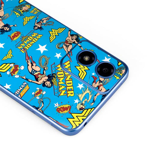 DC Comics Wonder Woman Action pose pattern Moto G Play 4G (2024) Skin