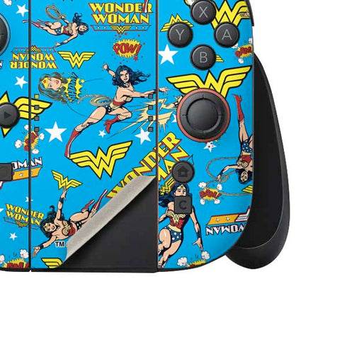 DC Comics Wonder Woman Action pose pattern Nintendo Switch 2 (2025) Joy-Con Controller Skin