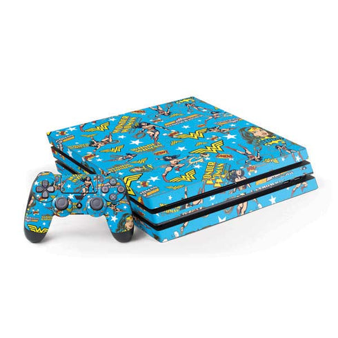 DC Comics Wonder Woman Action pose pattern PlayStation PS4 Skins