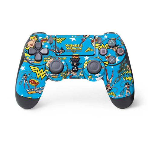 DC Comics Wonder Woman Action pose pattern PlayStation PS4 Skins