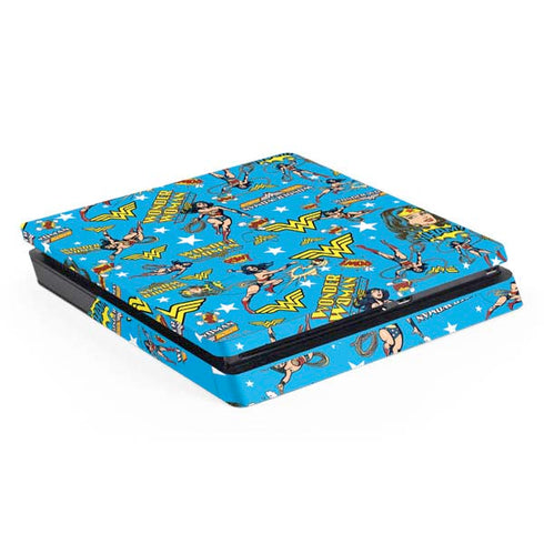 DC Comics Wonder Woman Action pose pattern PlayStation PS4 Skins