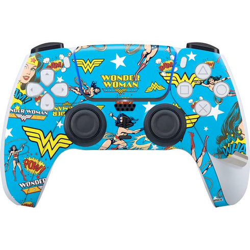 DC Comics Wonder Woman Action pose pattern PS5 Pro Bundle Skin