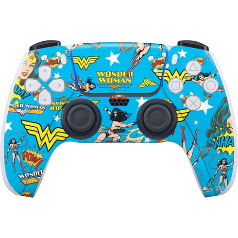 DC Comics Wonder Woman Action pose pattern PlayStation PS5 Skins