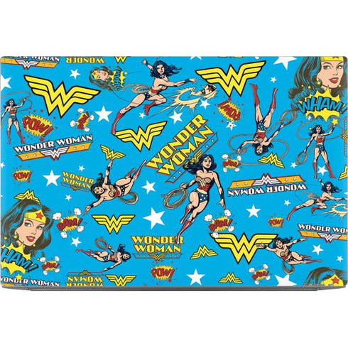 DC Comics Wonder Woman Action pose pattern Dell XPS Skin