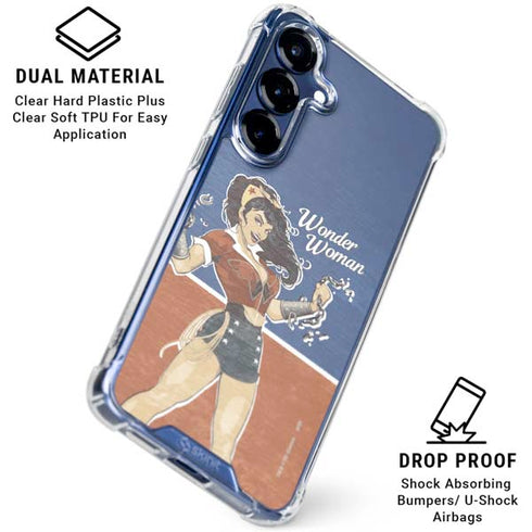 DC Comics Bombshells Wonder Woman Bombshell Galaxy S25 FE Clear Case