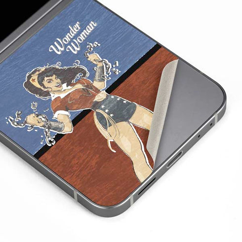 DC Comics Bombshells Wonder Woman Bombshell Galaxy Z Flip6 Skin