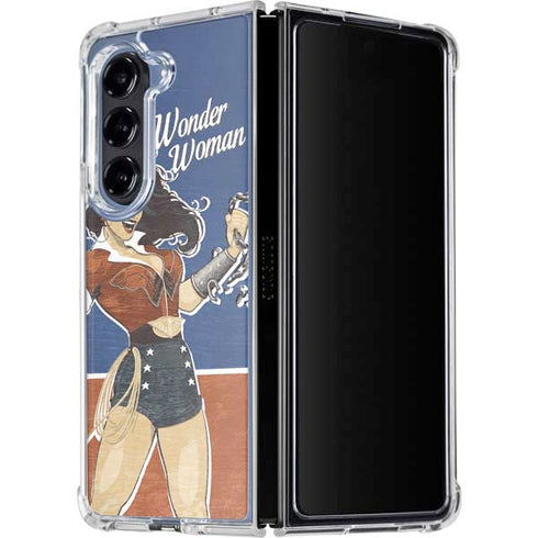 DC Comics Bombshells Wonder Woman Bombshell Galaxy Z Fold5 5G Clear Case