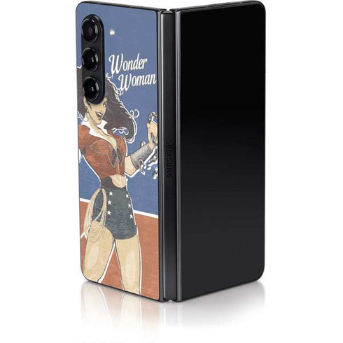 DC Comics Bombshells Wonder Woman Bombshell Galaxy Z Fold5 5G Skin