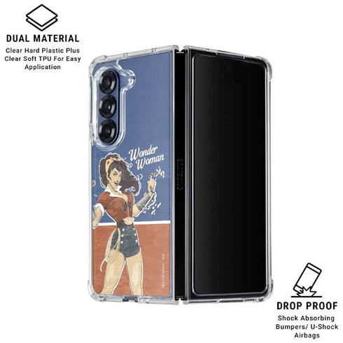 DC Comics Bombshells Wonder Woman Bombshell Galaxy Z Fold7 Clear Case