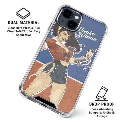 DC Comics Bombshells Wonder Woman Bombshell iPhone 15 Clear Case