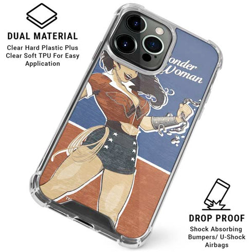 DC Comics Bombshells Wonder Woman Bombshell iPhone 16 Pro Clear Case