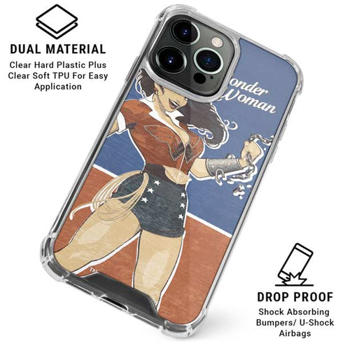 DC Comics Bombshells Wonder Woman Bombshell iPhone 16 Pro Max Clear Case