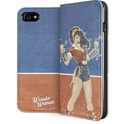 DC Comics Bombshells Wonder Woman Bombshell iPhone SE (2nd & 3rd Gen) Folio Case
