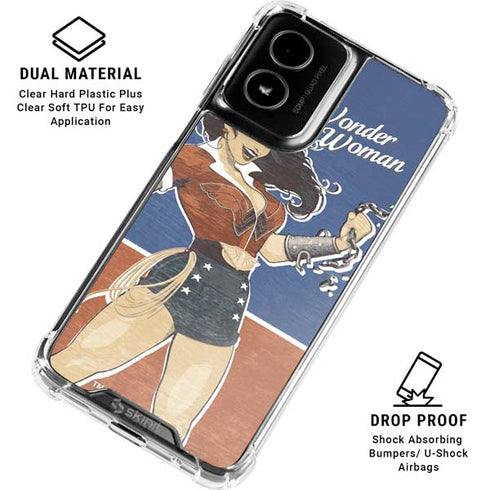 DC Comics Bombshells Wonder Woman Bombshell Moto G Power 5G (2024) Clear Case