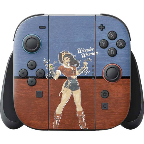 DC Comics Bombshells Wonder Woman Bombshell Nintendo Switch 2 (2025) Joy-Con Controller Skin