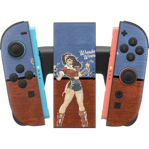 DC Comics Bombshells Wonder Woman Bombshell Nintendo Switch 2 (2025) Joy-Con Controller Skin