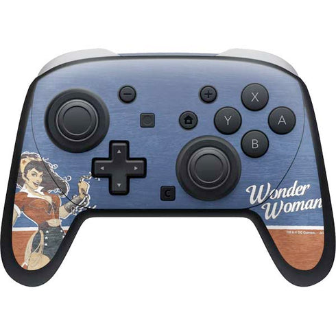 DC Comics Bombshells Wonder Woman Bombshell Nintendo Switch 2 (2025) Pro Controller Skin