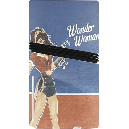 DC Comics Bombshells Wonder Woman Bombshell PS5 Pro Disk Console Skin