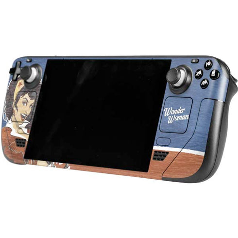 DC Comics Bombshells Wonder Woman Bombshell Steam Deck Handheld Gaming Computer OLED Skin