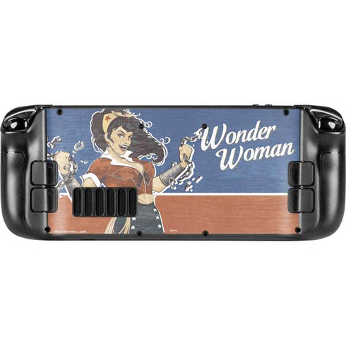 DC Comics Bombshells Wonder Woman Bombshell Steam Deck Handheld Gaming Computer OLED Skin