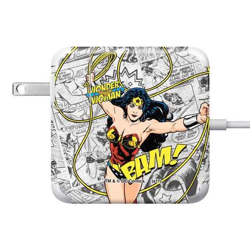 DC Comics Wonder Woman Classic Action Pose 85W Power Adapter (15 and 17 inch MacBook Pro Charger) Skin