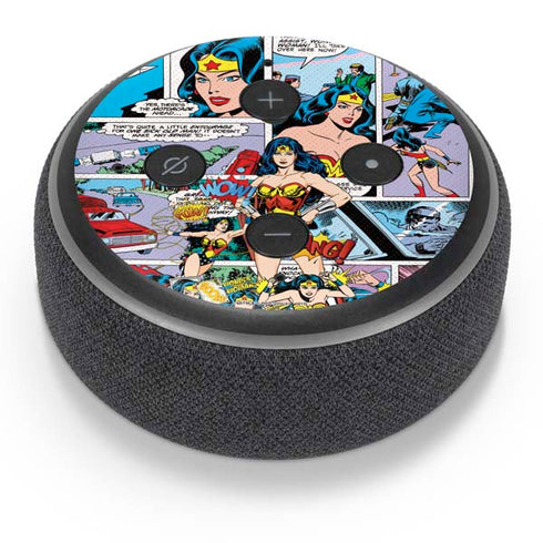DC Comics Wonder Woman Comic Blast Amazon Echo Dot Skin