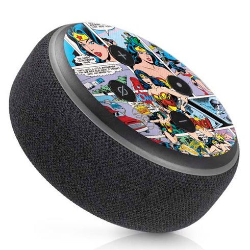 DC Comics Wonder Woman Comic Blast Amazon Echo Dot Skin
