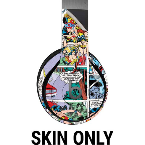 DC Comics Wonder Woman Comic Blast Beats Solo 4 Wireless Headphones Skin
