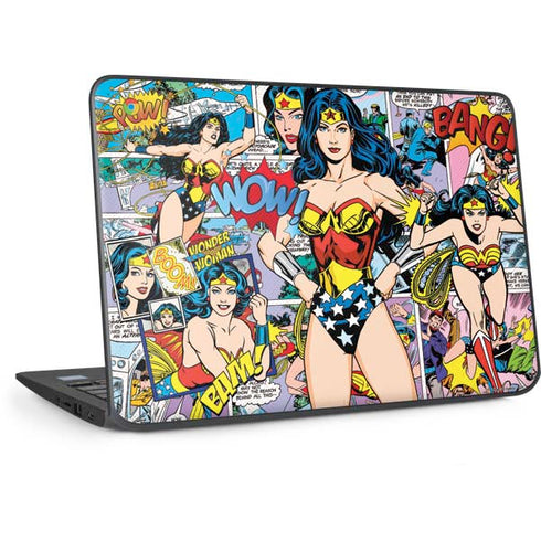 DC Comics Wonder Woman Comic Blast HP Chromebook Skin